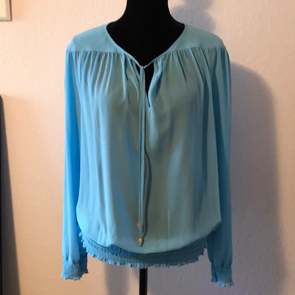 Michael Kors blue light Blouse Size L
